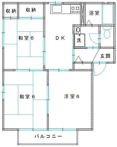 セントラルハイツA棟の間取り写真