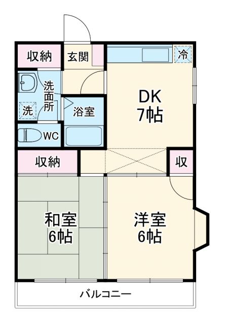 ＪＲ京浜東北線 鶴見駅 バス乗車時間：8分 最寄りバス停で下車 徒歩1分 5階建 築37年の間取り写真