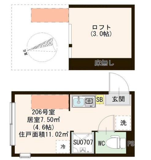 クリエイティブテラス東葛西の間取り写真