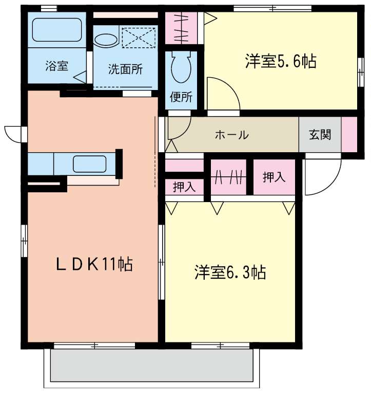 プランドール湘南Cの間取り