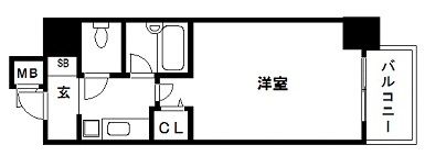 兵庫県神戸市中央区雲井通３（マンション）の賃貸物件の間取り