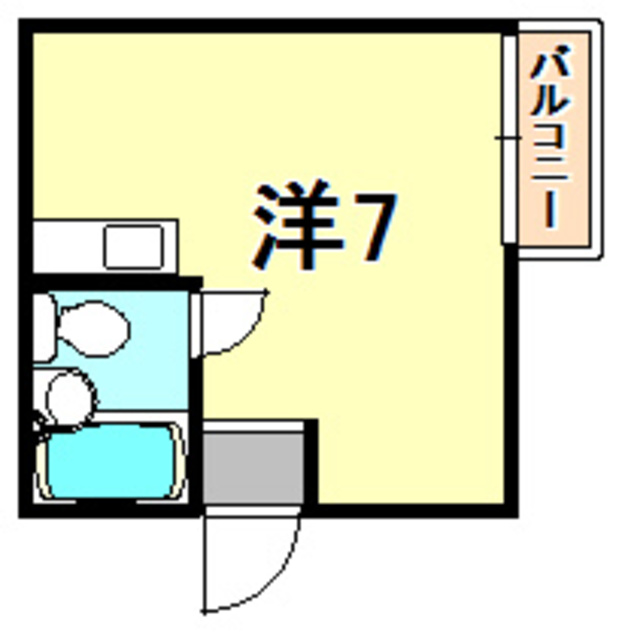 神戸市兵庫区氷室町のアパートの間取り