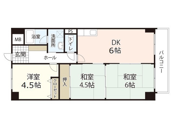 広島市中区八丁堀のマンションの間取り