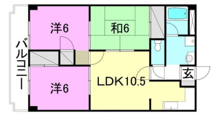 松山市土居田町のマンションの間取り