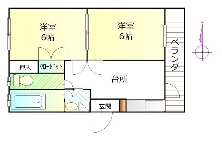 コーポチトセの間取り