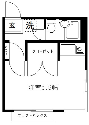 【板橋区蓮根のアパートの間取り】