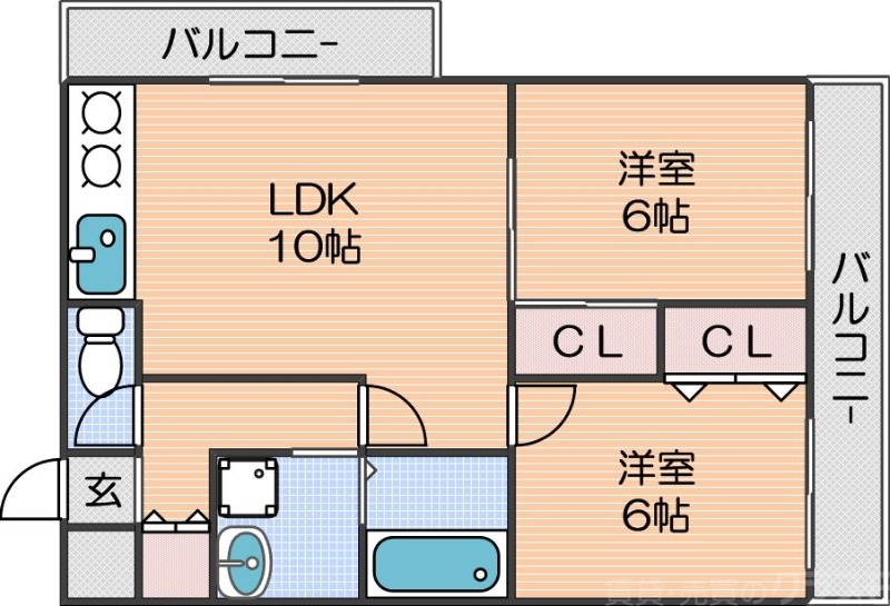 ラパンジール粉浜の間取り