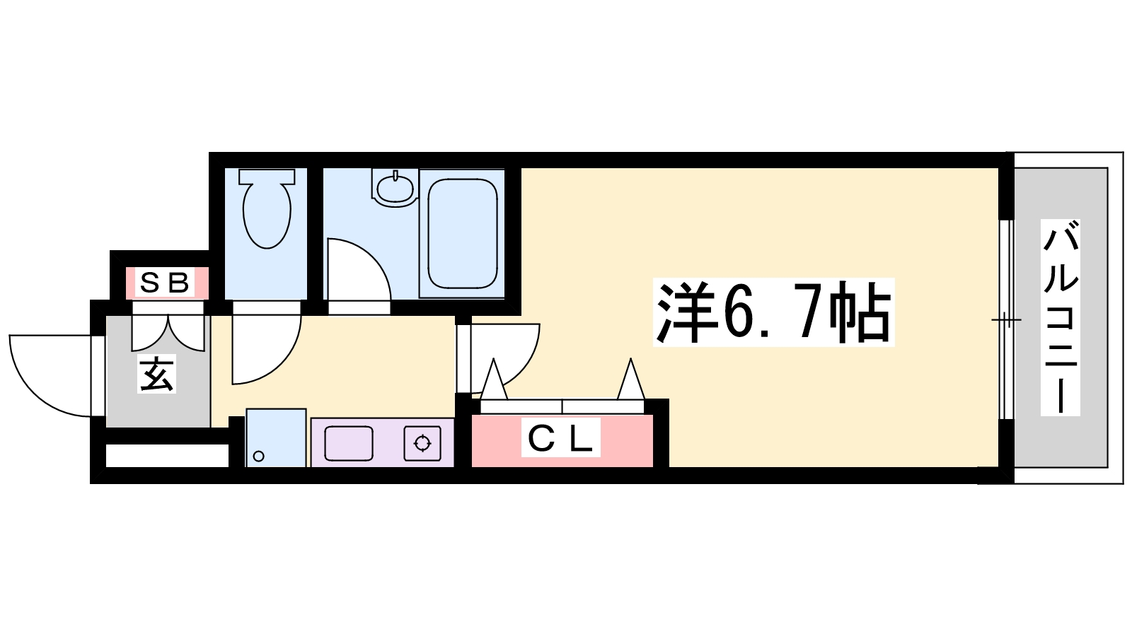 エスリード三宮フラワーロードの間取り