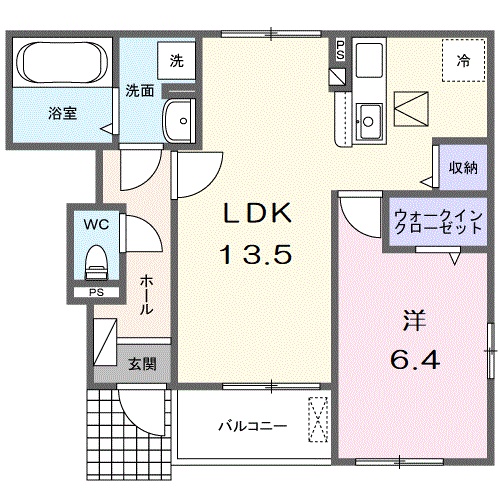 滋賀県東近江市建部日吉町（アパート）の賃貸物件の間取り