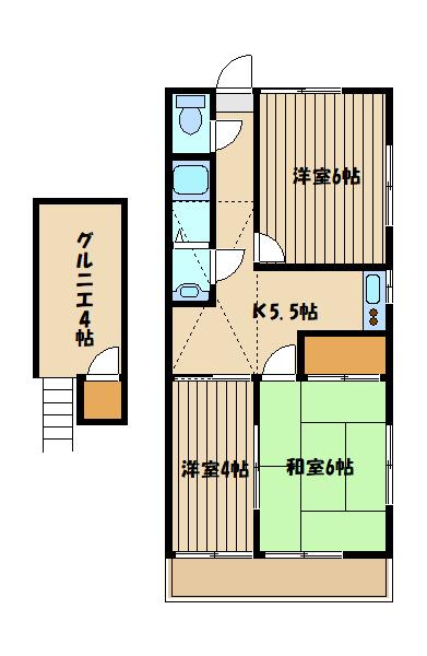 クローバ・ハウスＢ棟_間取り_0