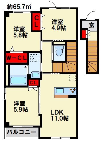 フルーレの間取り