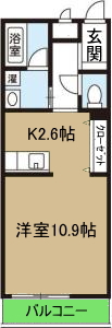 徳島市南佐古八番町のマンションの間取り