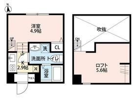 川崎市多摩区菅仙谷のアパートの間取り