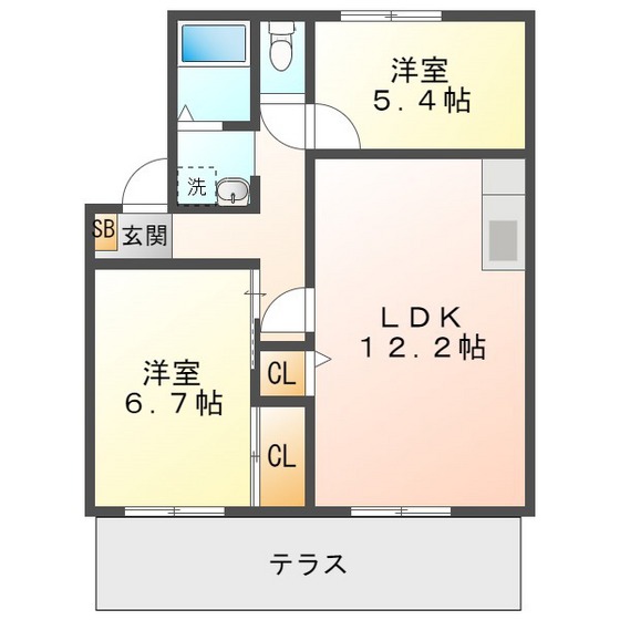 パークタウン中野　Ｆの間取り