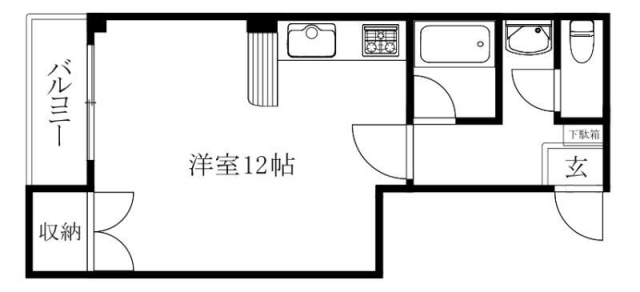 松山市勝山町のマンションの間取り