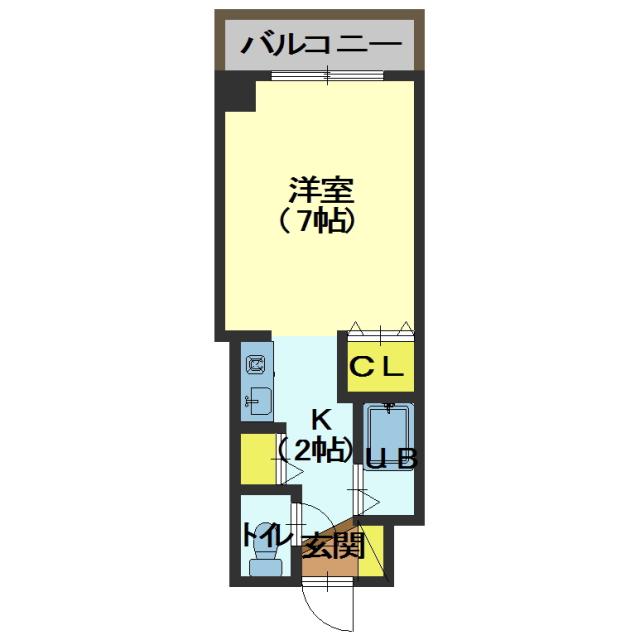 函館市大手町のマンションの間取り