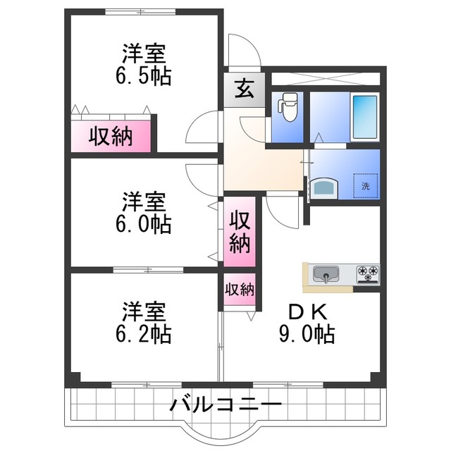 水原マンションIIの間取り