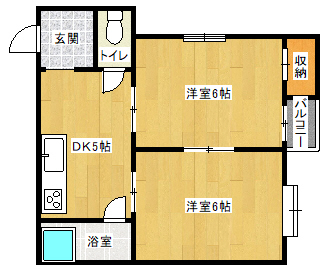 大阪市西淀川区出来島のマンションの間取り