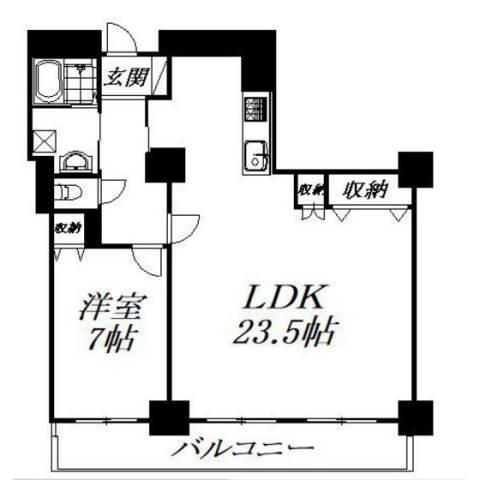 浜松市中央区中央のマンションの間取り