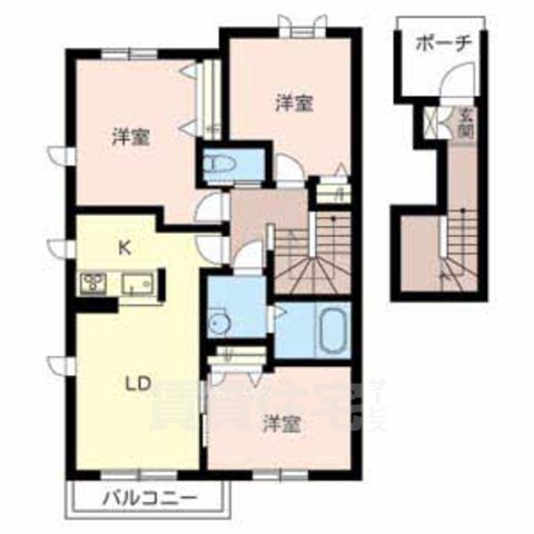 北葛城郡広陵町大字笠のアパートの間取り