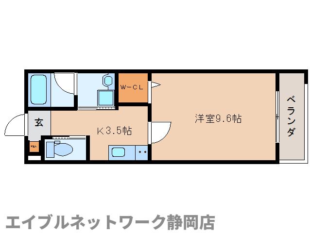 静岡市葵区三番町のマンションの間取り