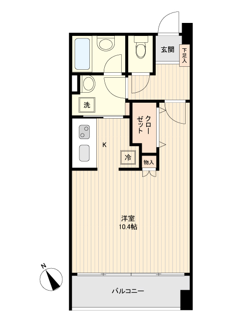 仙台市宮城野区榴ケ岡のマンションの間取り