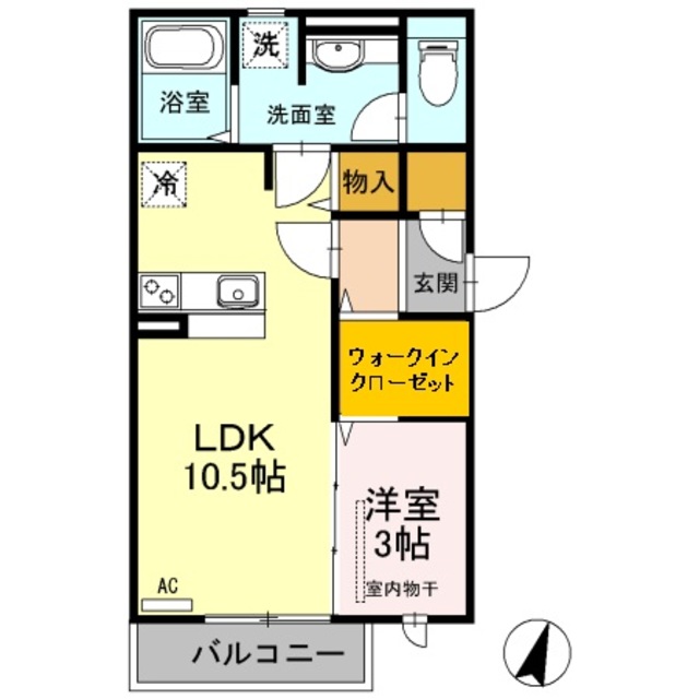 摂津市正雀本町のアパートの間取り