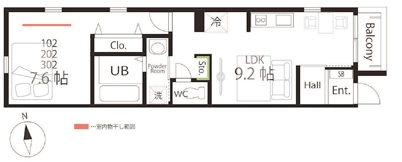 川崎市川崎区東門前のアパートの間取り