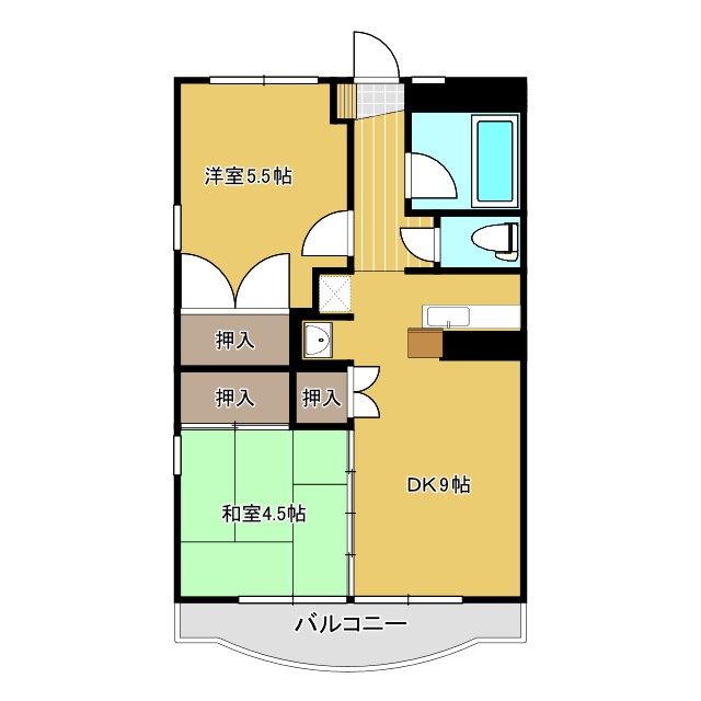 コーポ芭蕉苑の間取り