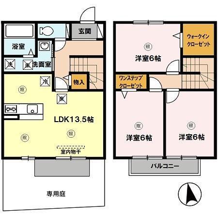 ローズコート名草Ａ棟の間取り