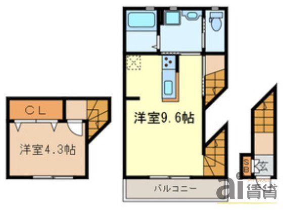 東村山市野口町のアパートの間取り