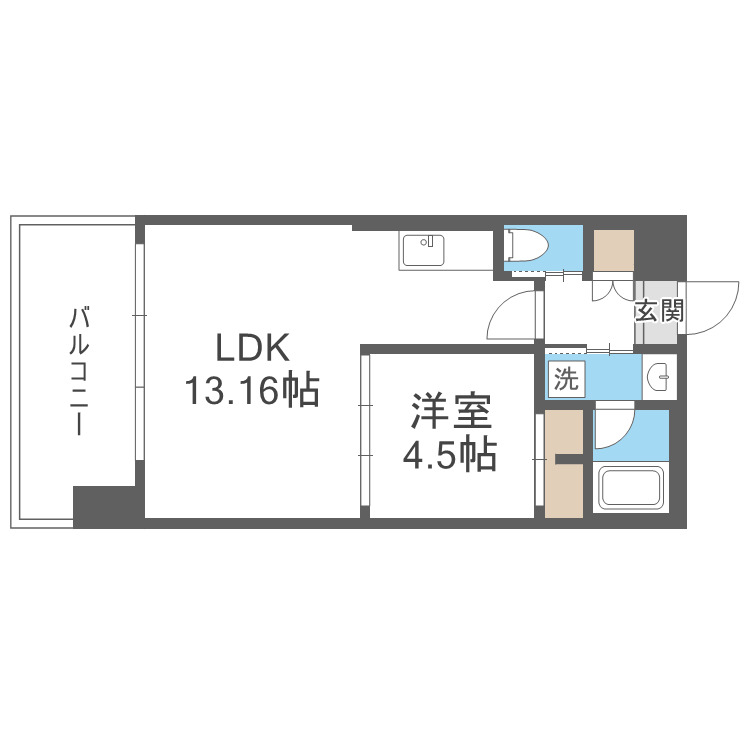 【大阪市東成区中道のマンションの間取り】