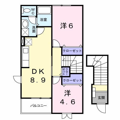 レガート　Ａの間取り