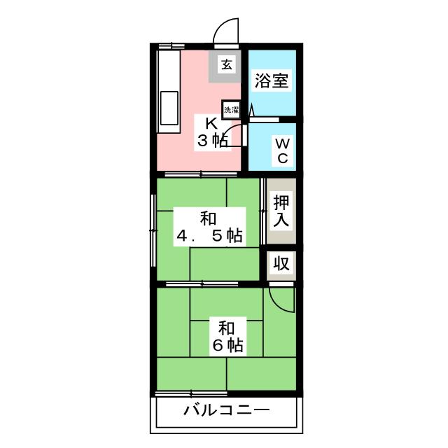 【コーポけやきの間取り】