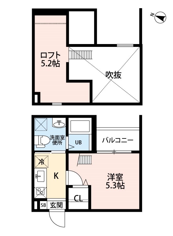 名古屋市守山区八剣のアパートの間取り