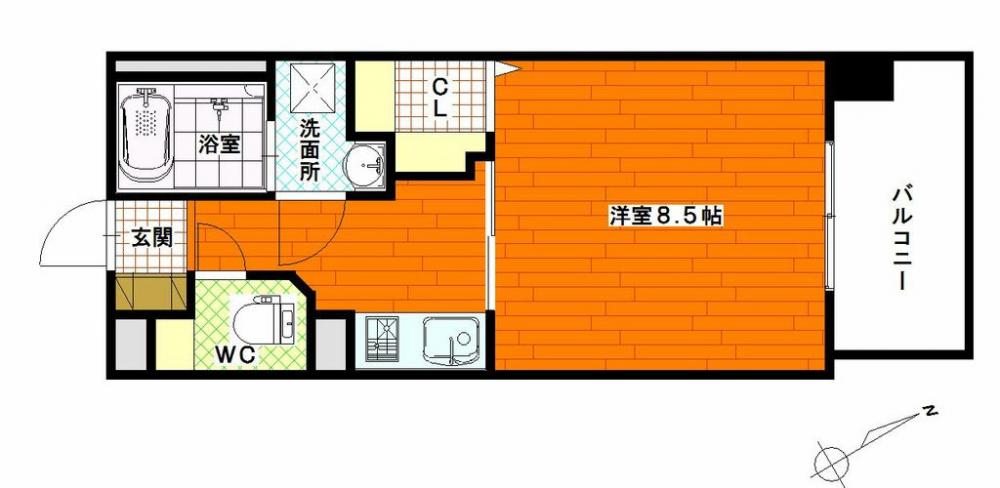 【広島市中区西十日市町のマンションの間取り】