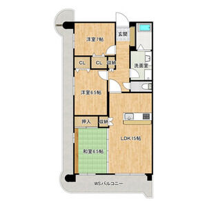 大阪市淀川区野中北のマンションの間取り