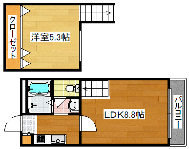 【大阪市住之江区中加賀屋のマンションの間取り】