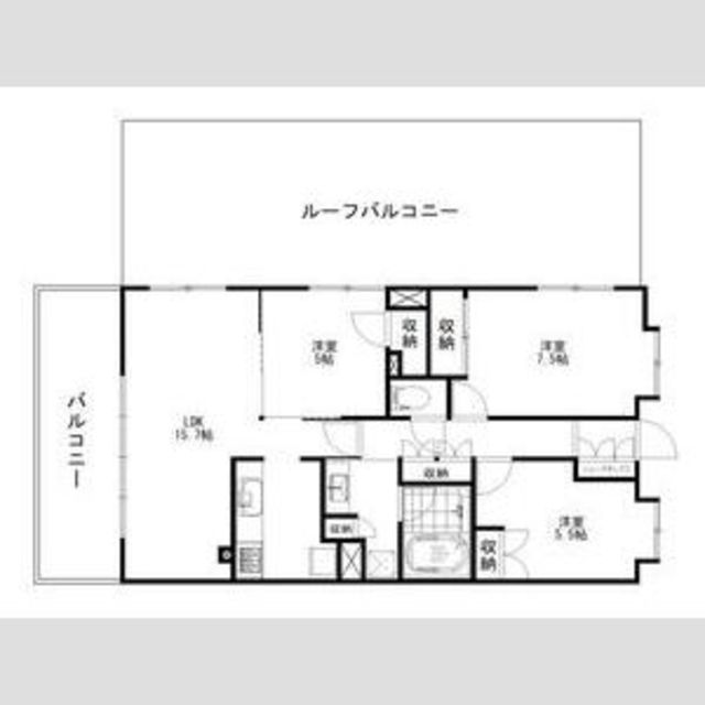 神戸市中央区下山手通のマンションの間取り