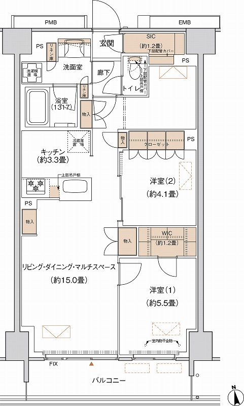 プライムネクサス大森北の間取り