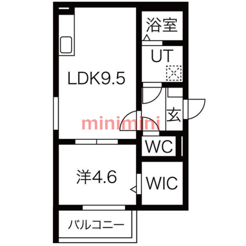 茨木市中穂積のアパートの間取り