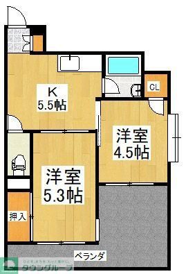 東村山市多摩湖町のマンションの間取り