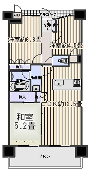 藤和八尾駅前ホームズの間取り