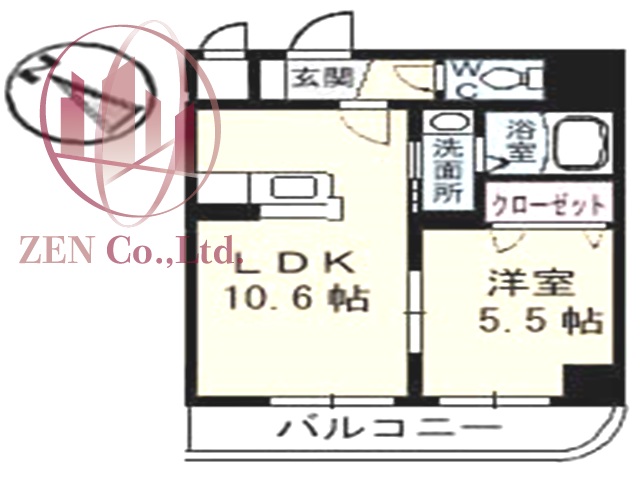 呉市本通のマンションの間取り