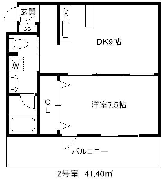 川口市南鳩ヶ谷のマンションの間取り