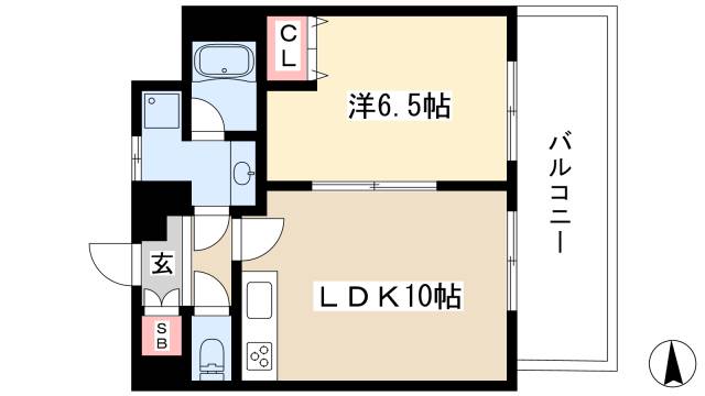 スタジオスクエア泉の間取り