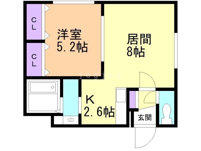 札幌市北区麻生町のマンションの間取り