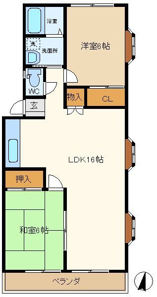 マロンハイツIの間取り