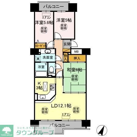 サンパセオ新柏　E号館の間取り