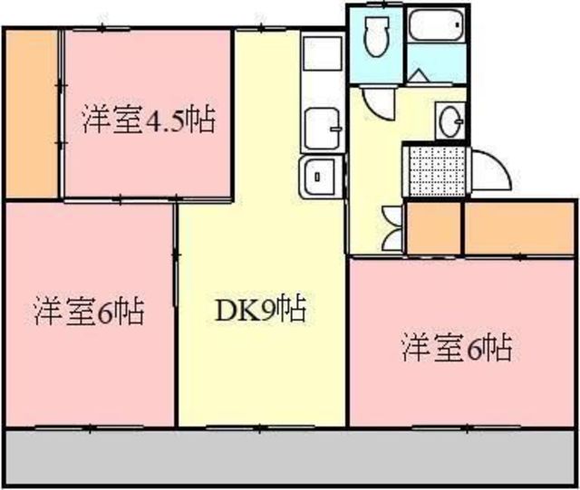 高松市木太町のマンションの間取り